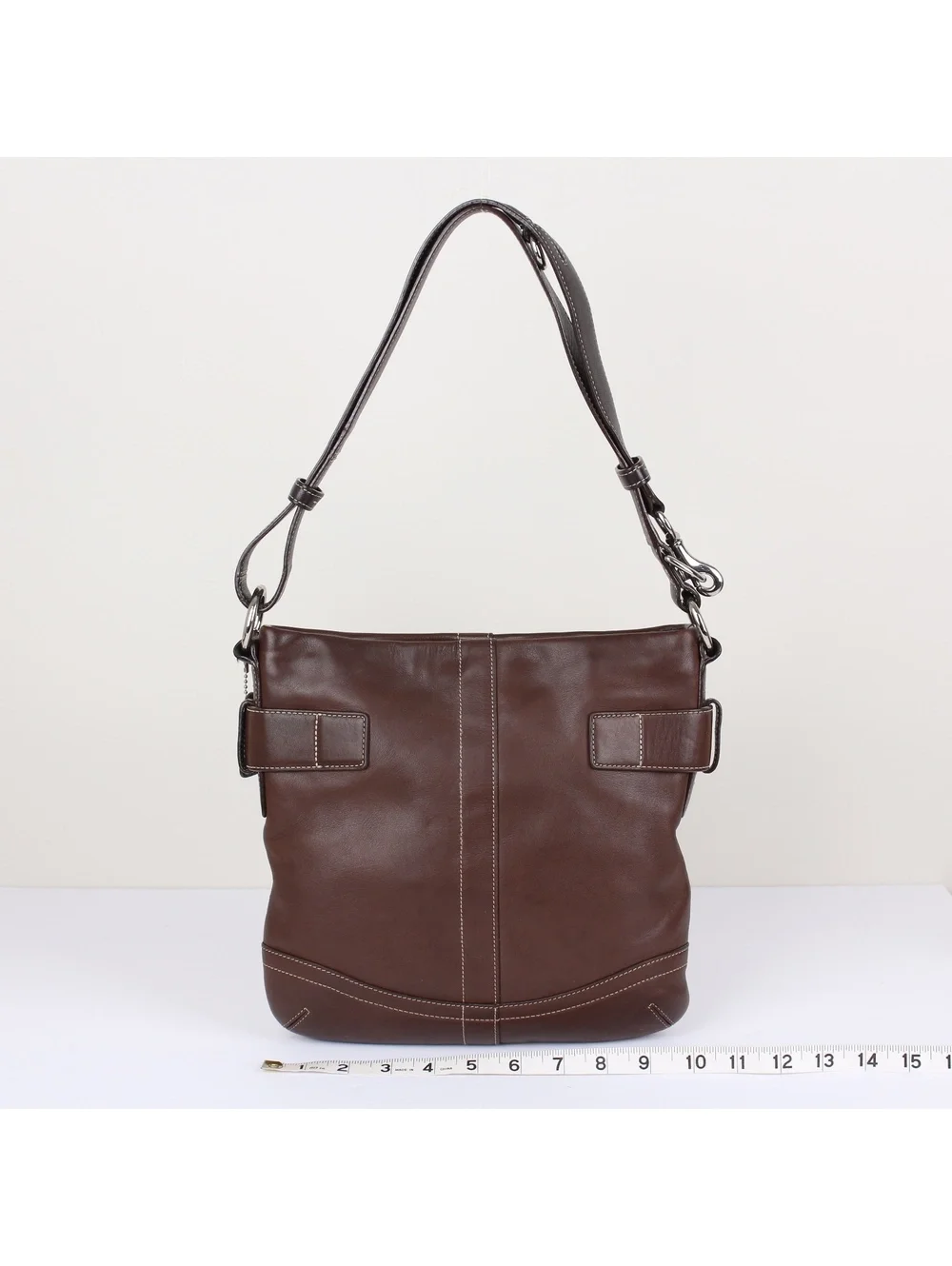 Vintage Coach Soho Slim Duffle Brown Leather Crossbody Shoulder Bag 1452 Y2K